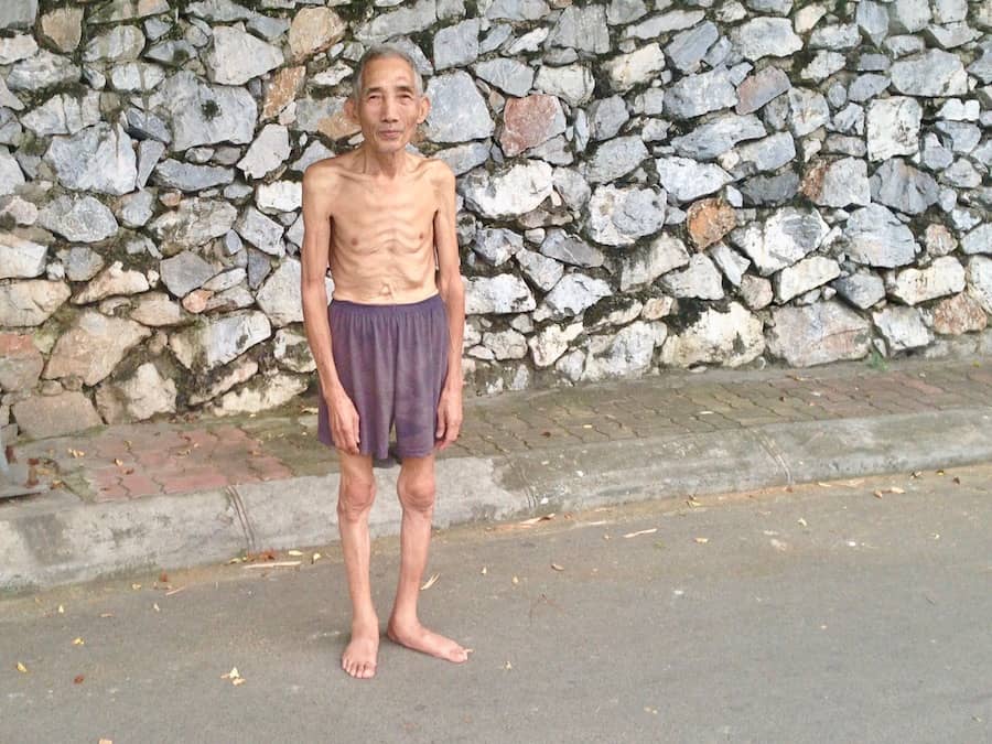 An older Vietnamese man in Hanoi, Vietnam