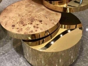 PVD Table with Veneer