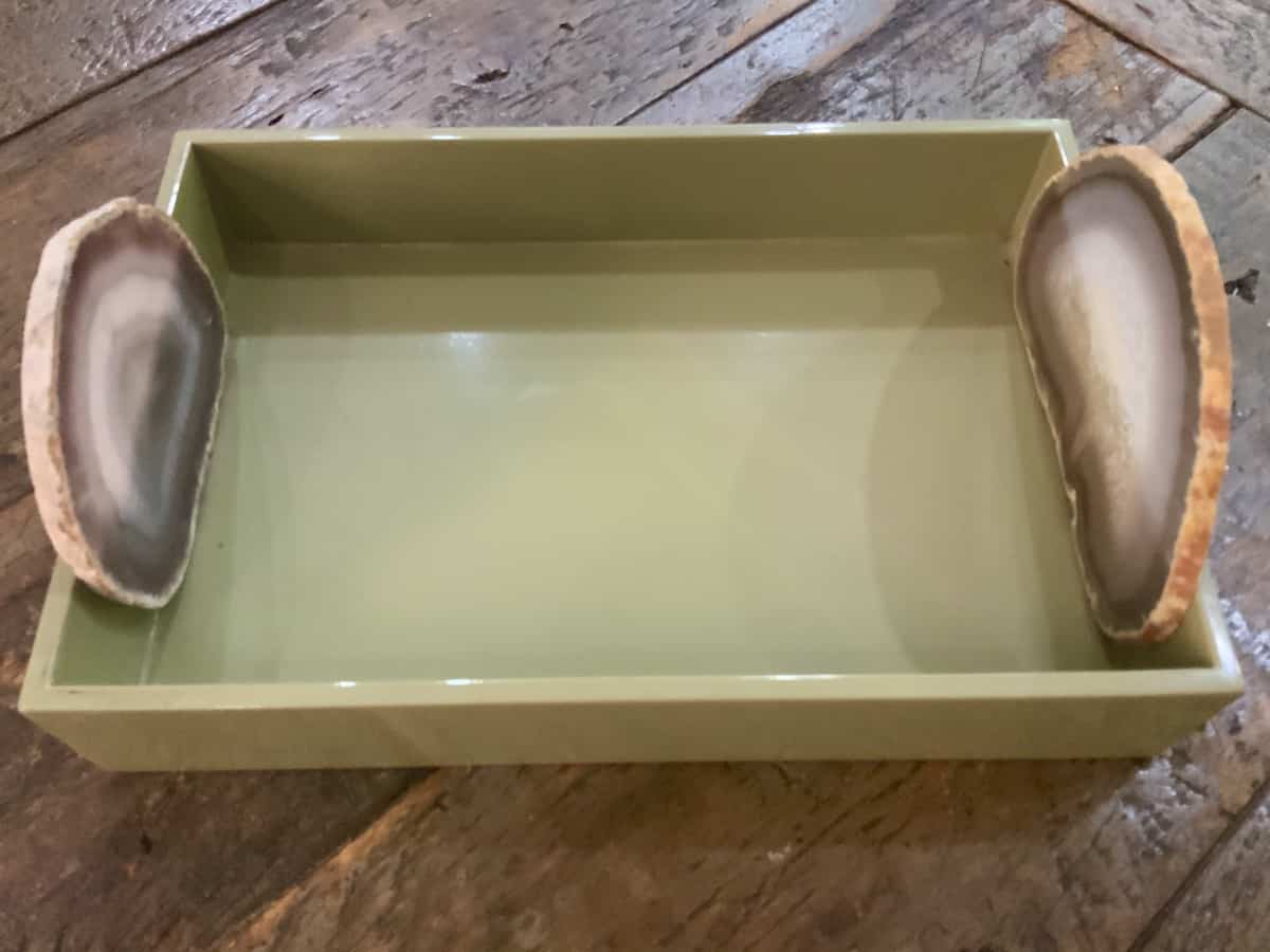 Agate Slices Used As a Tray Handle, Mondoro