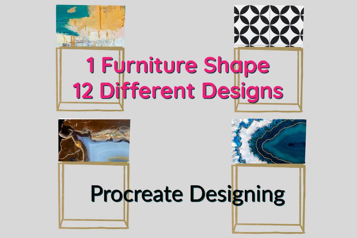 Procreate For Furniture Design, 1 Furniture Shape, 12 Designs
