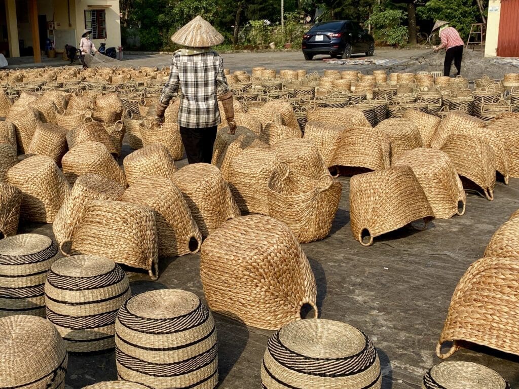 Water Hyacinth And Seagrass Basket