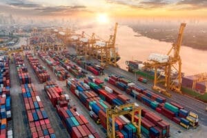 A port that full of track