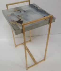 Lacquer Table With Gold Leaf