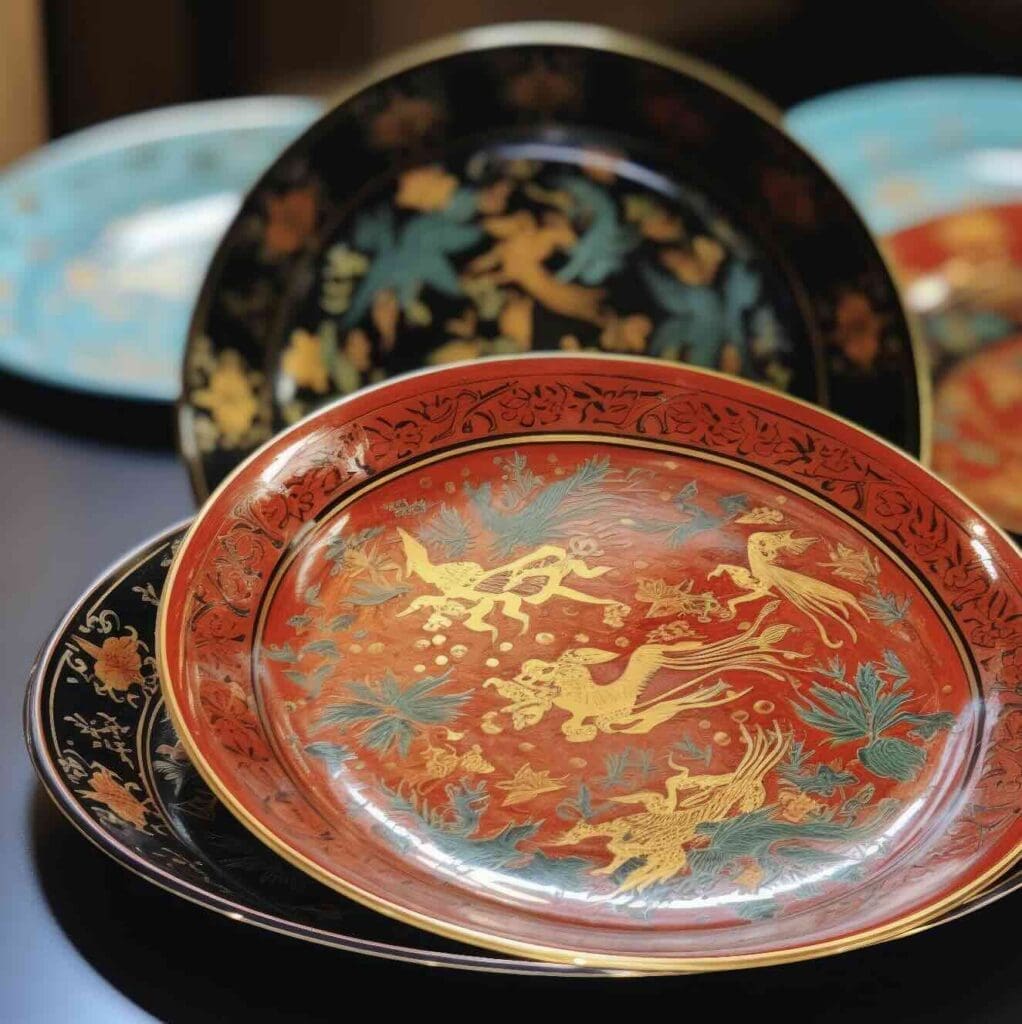 Vietnamese Lacquerware Plates