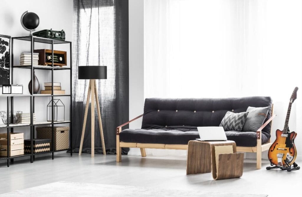 Music Room Decor with Guitar Display