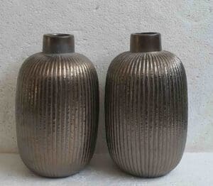 Ceramic Vases with Gold Leaf from Vietnam