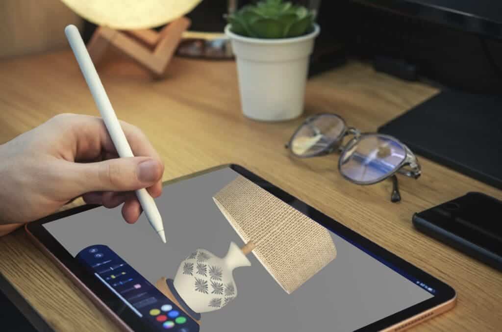 Creating a table design using Procreate