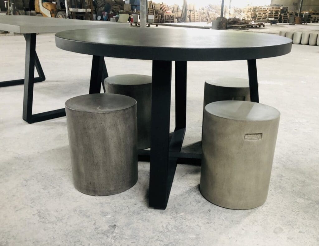 Lightweight Concrete Table with Chairs