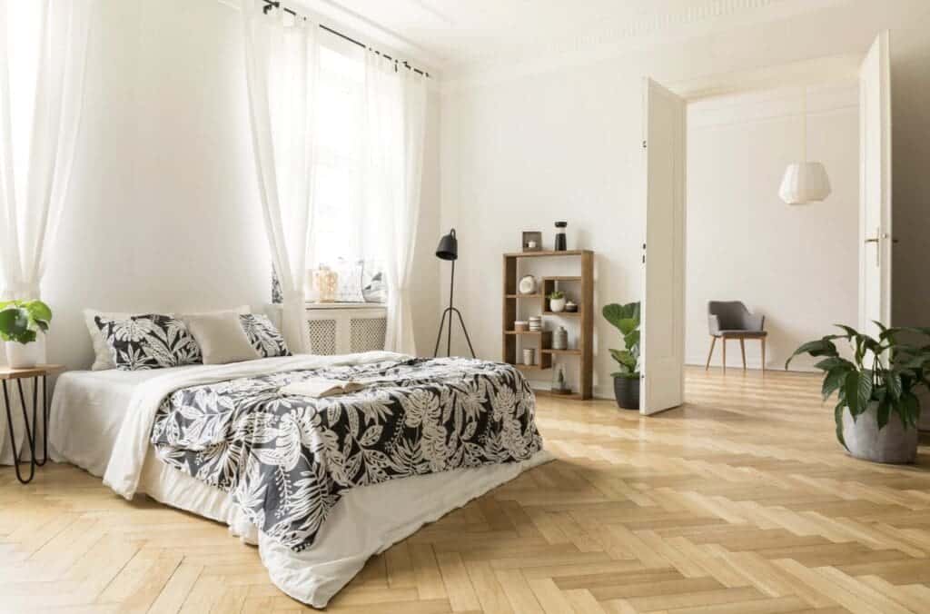 Wood Floor in Bedroom