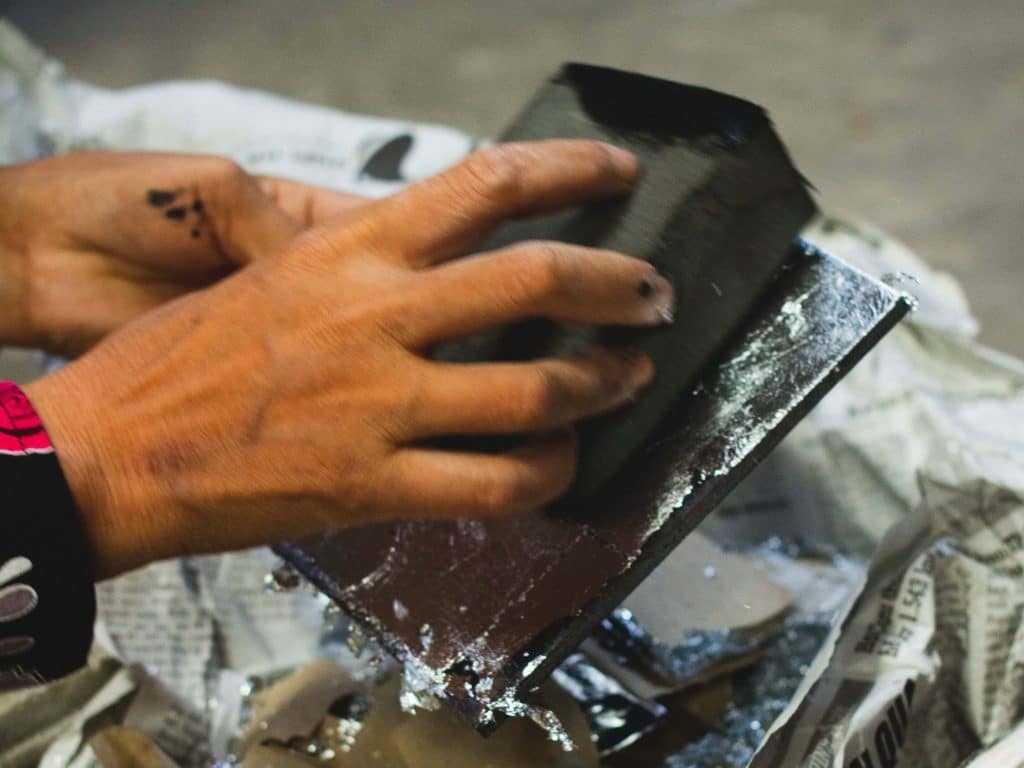 hand sanding lacquer