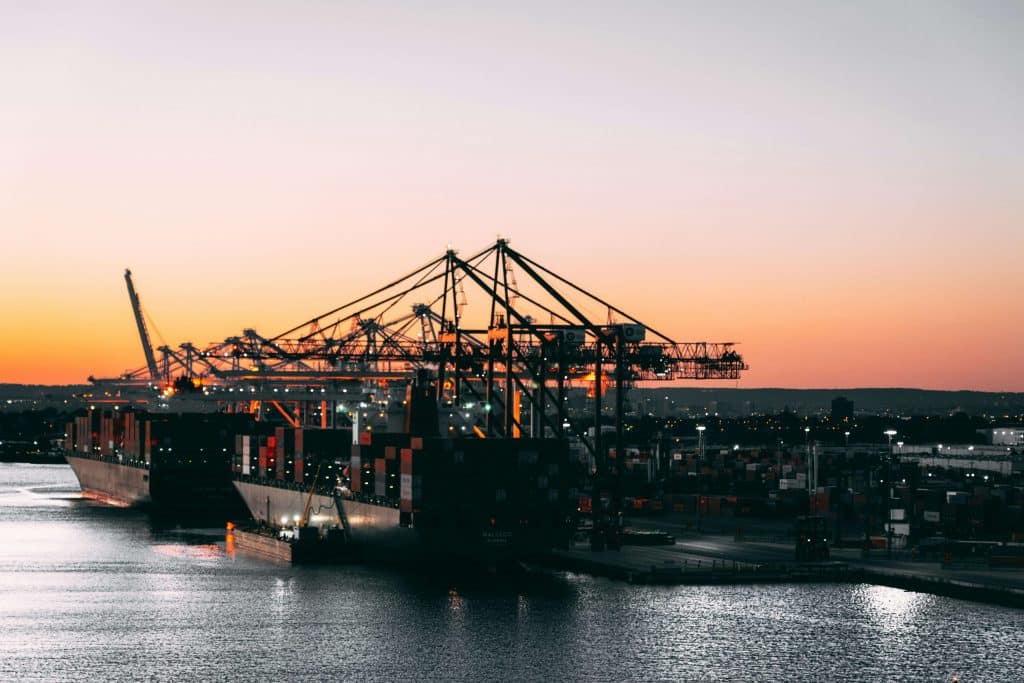 Containers waiting to ship