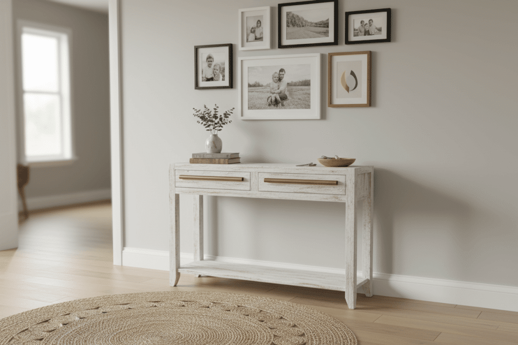 Recycled pinewood table