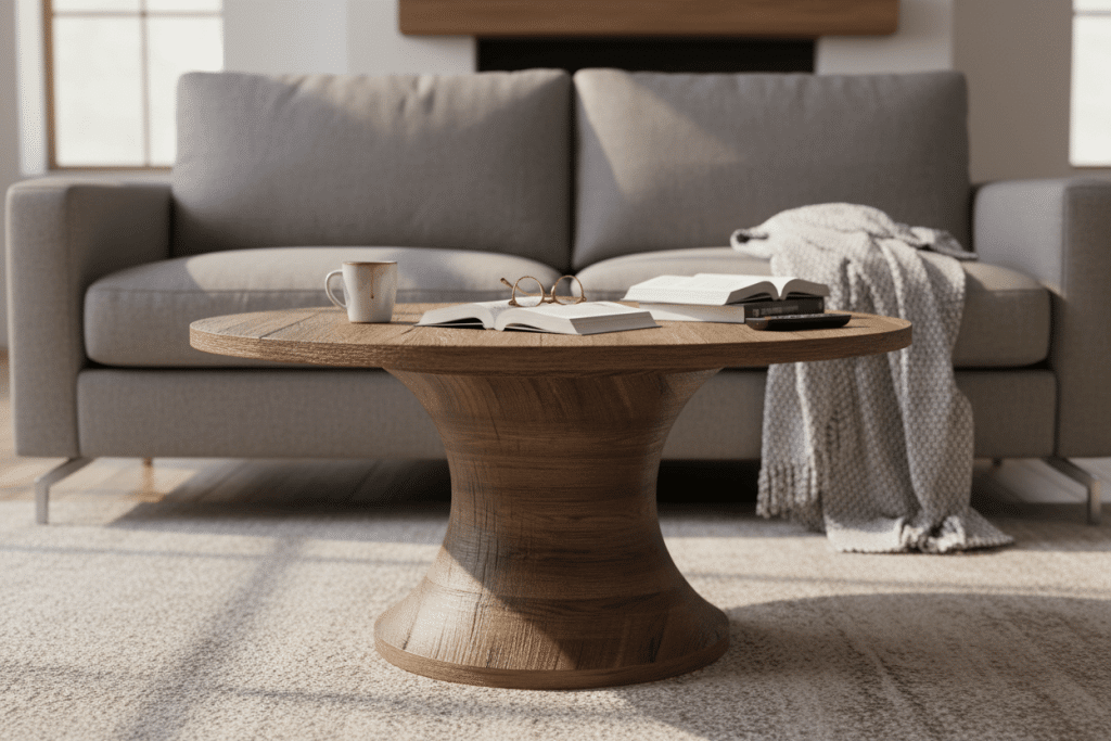 Recycled pine wood table