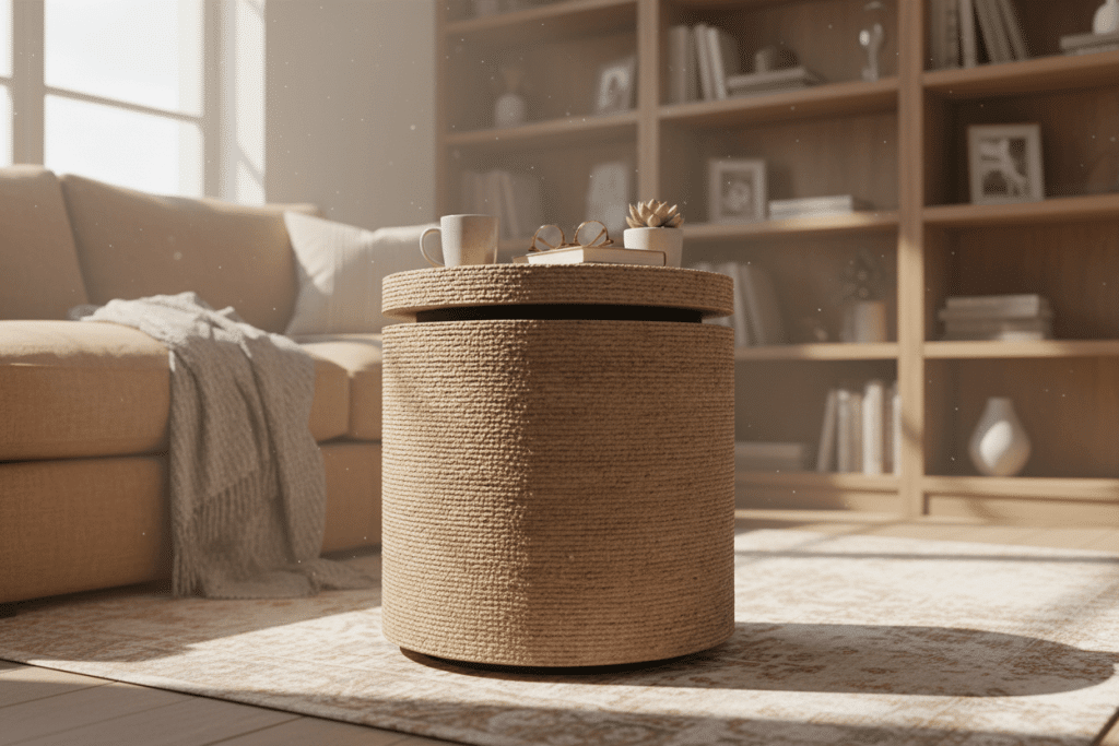 Seagrass woven table
