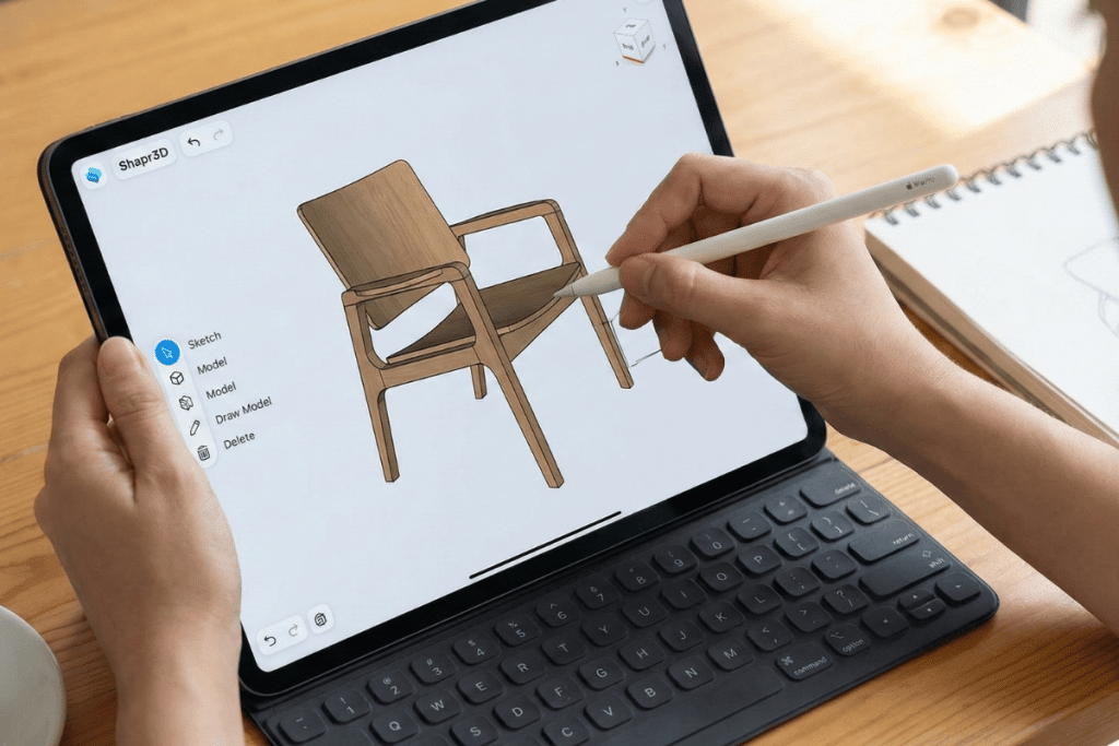 Designing on Shapr3D.