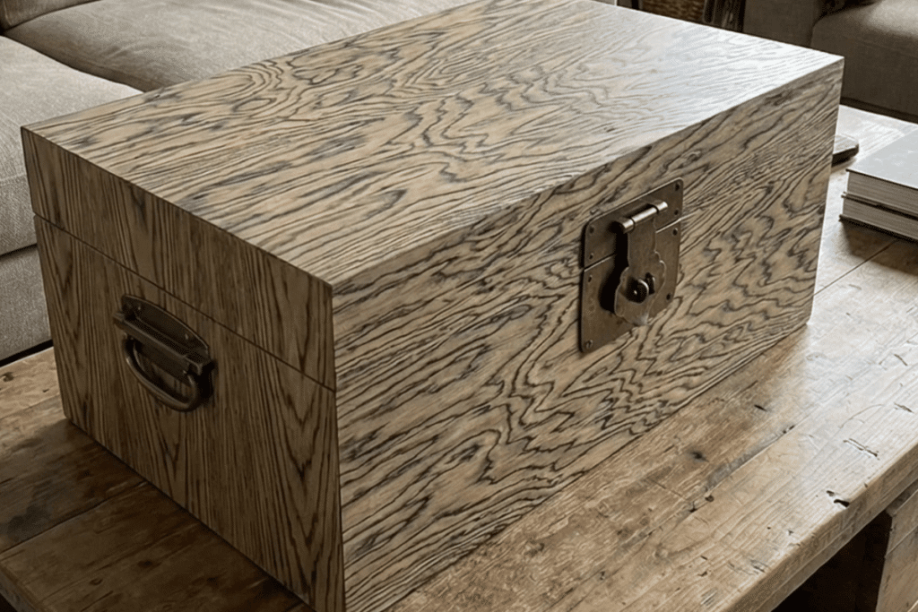 Large Decorative Box Out Of Engineered Wood Veneer