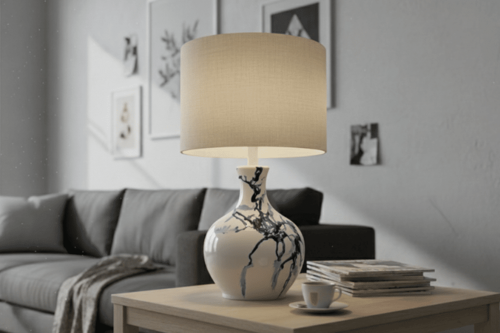 Mondoro's Ceramic Lamp in a Roomset.