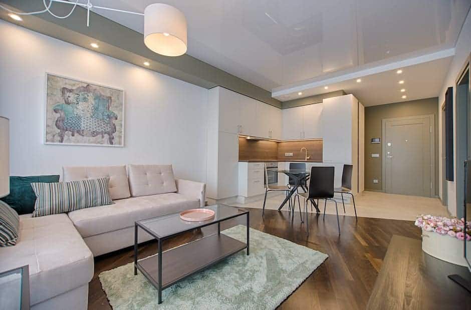 Contemporary home decor featuring sleek furniture and vibrant accents